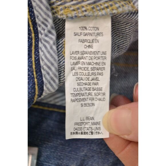 LL Bean Women's 16 Petite Medium Wash Relaxed Straight Leg Jeans - Picture 12 of 13